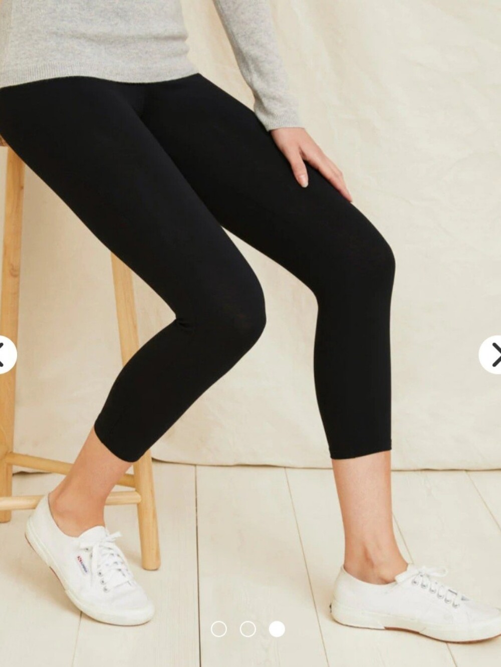 Garnet Hill Everyday Capri Knit Leggings. Organic Cotton Large New Gorpcore - Picture 2 of 7